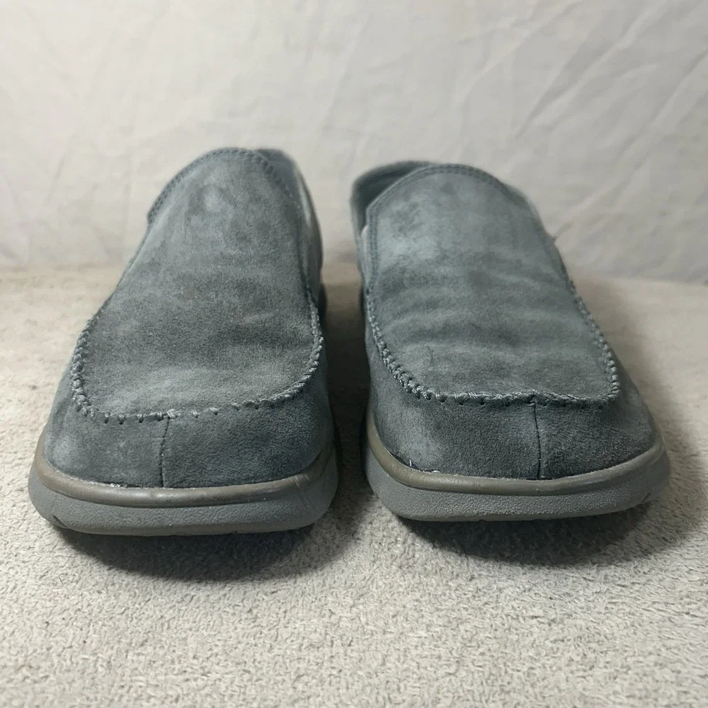 Patagonia Slip On Loafers Mens 12 Gray Suede Leather Moc Casual Shoes